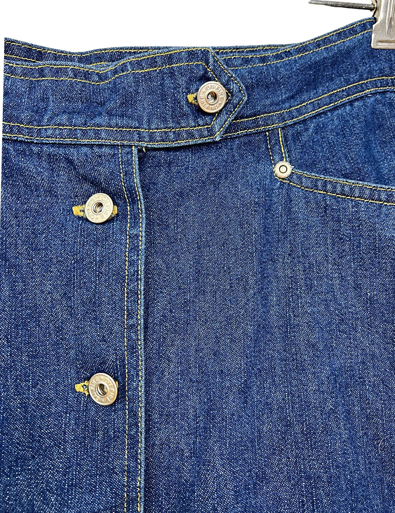 00s 00s On Fire Denim Jean Skirt with Pockets by On Fire