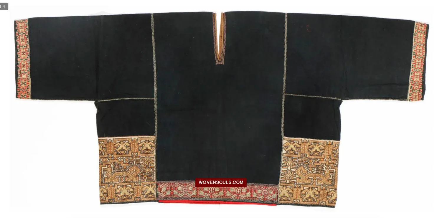 1617 Museum-Quality Old Chinese Hainan Ethnic Minority Woven Tunic