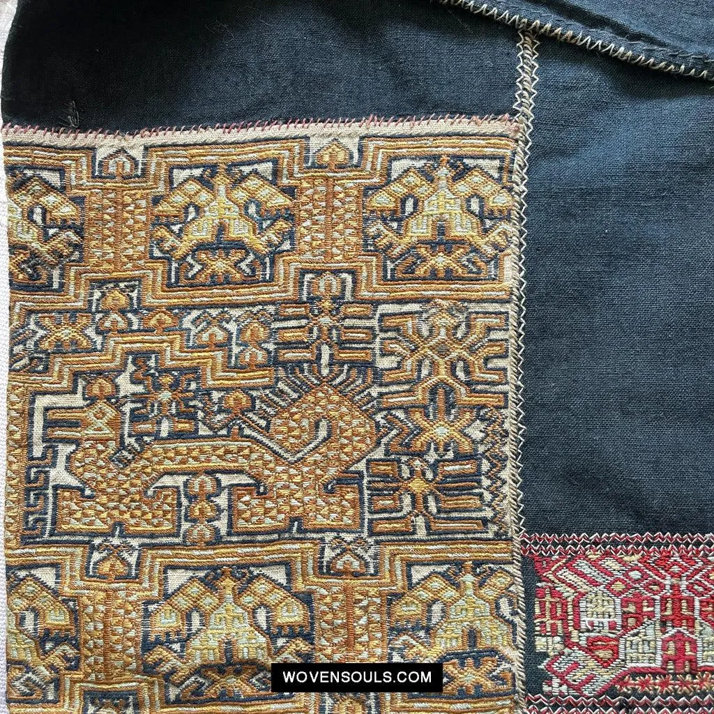 1617 Museum-Quality Old Chinese Hainan Ethnic Minority Woven Tunic