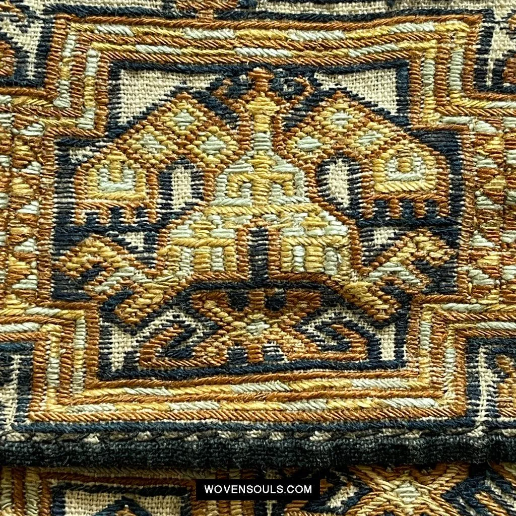 1617 Museum-Quality Old Chinese Hainan Ethnic Minority Woven Tunic