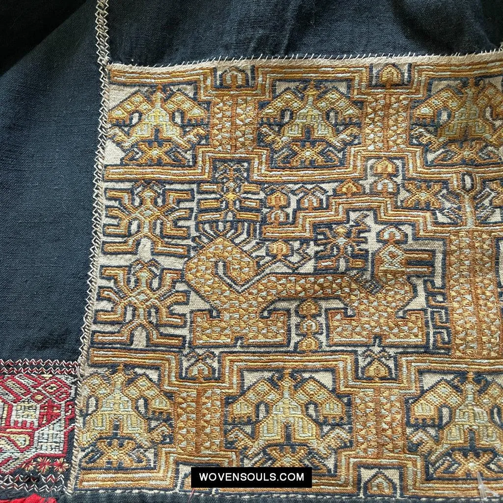 1617 Museum-Quality Old Chinese Hainan Ethnic Minority Woven Tunic