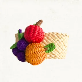 3 Little Fruits Napkin Ring - Made of Iraca Palm