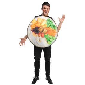Adults Traditional Christmas Dinner Party Costume Food One Size