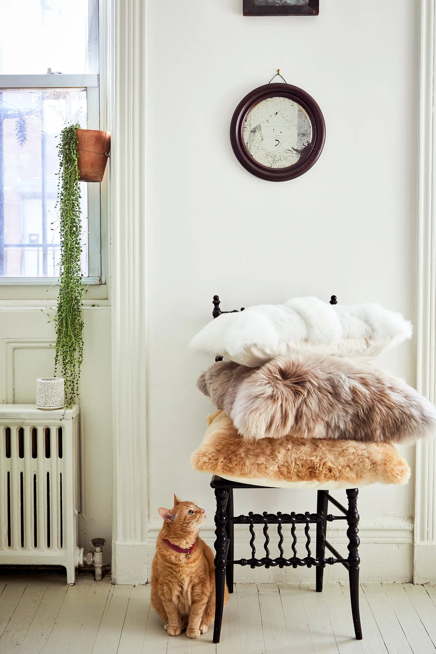 Alpaca Stripe Pillow Crema