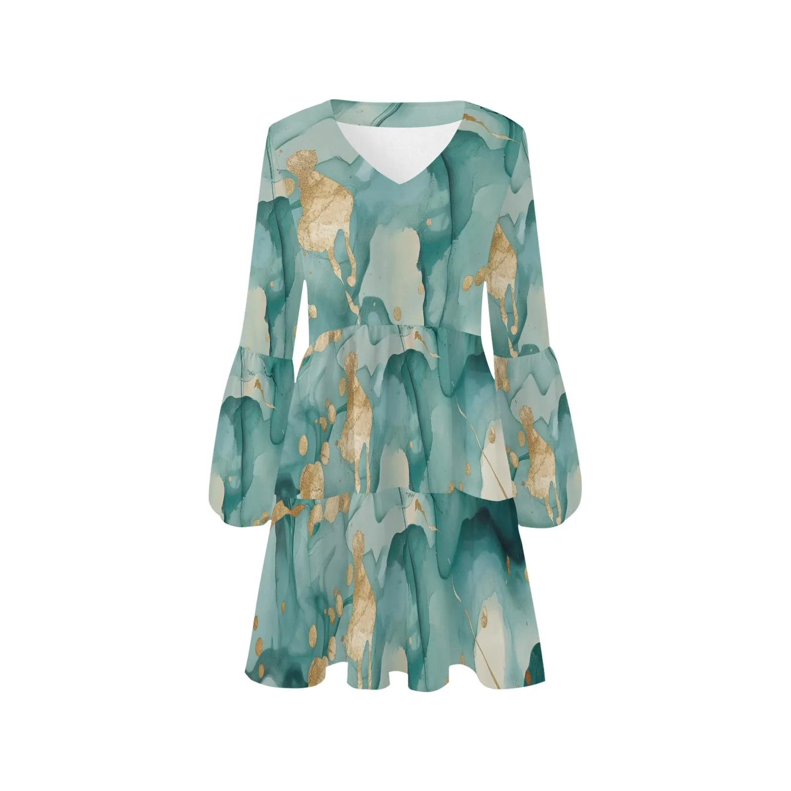 Aqua Free V-Neck Loose Fit Dress