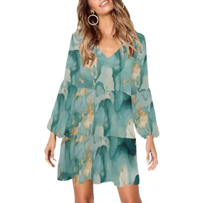 Aqua Free V-Neck Loose Fit Dress