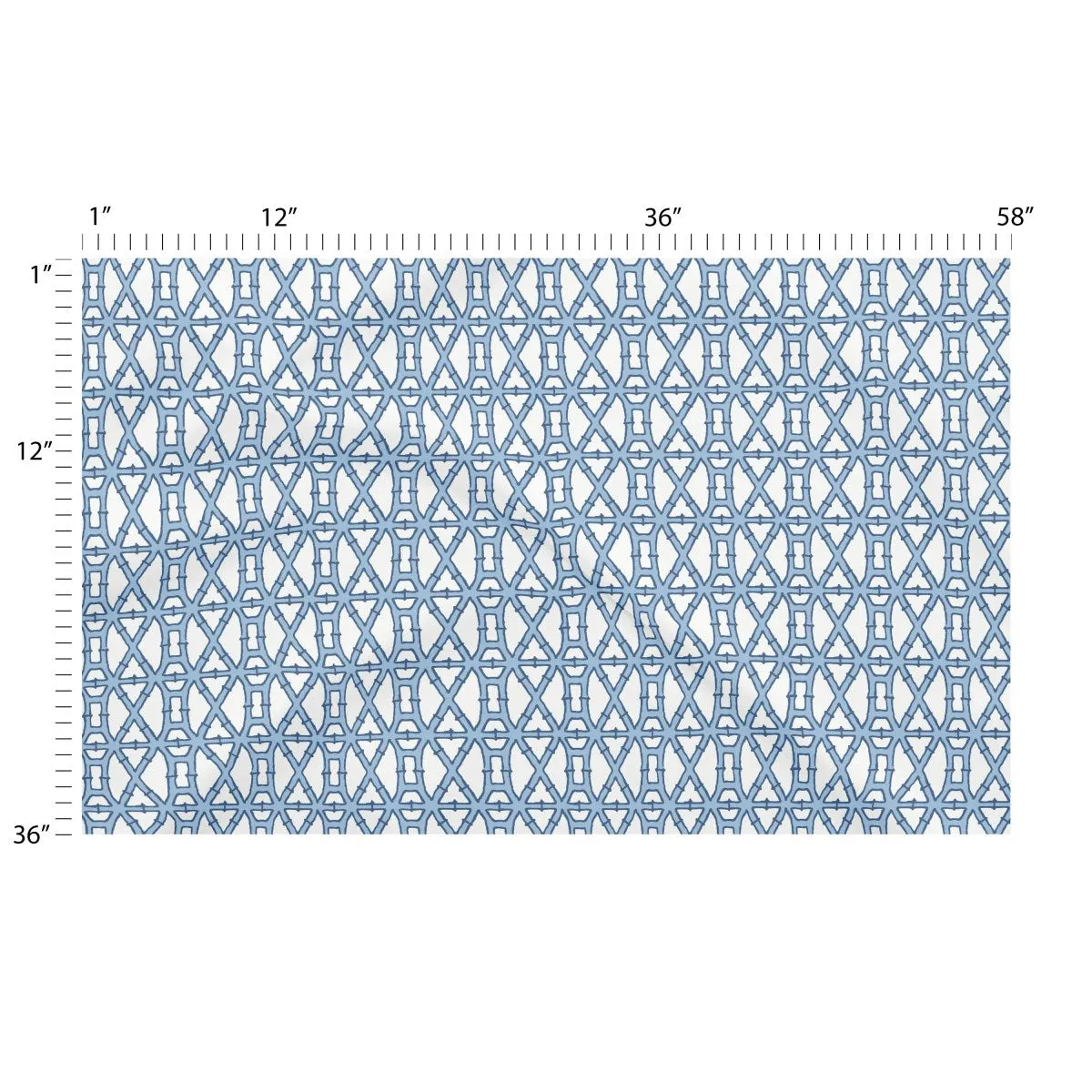 bamboo blue white - Natural Fiber Fabric By The Yard
