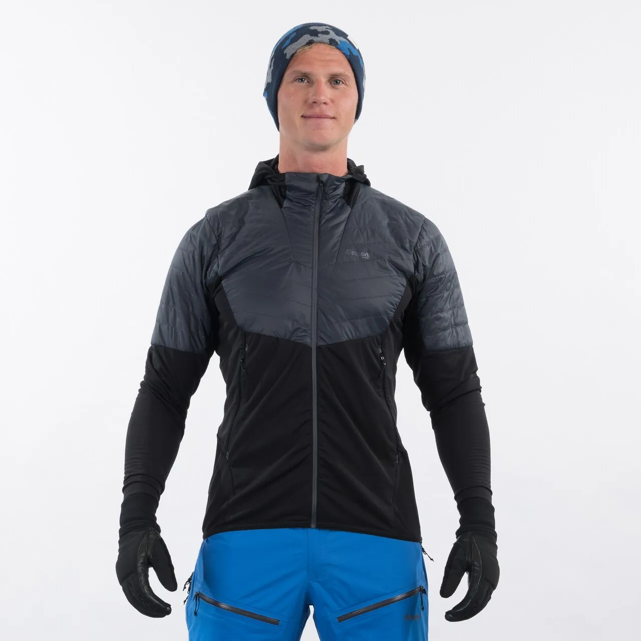 Bergans Men&#x27;s Senja Midlayer Hood Jacket Black / Solid Charcoal | Buy Bergans Men&#x27;s Senja Midlayer Hood Jacket Black / Solid Charcoal here | Outnorth