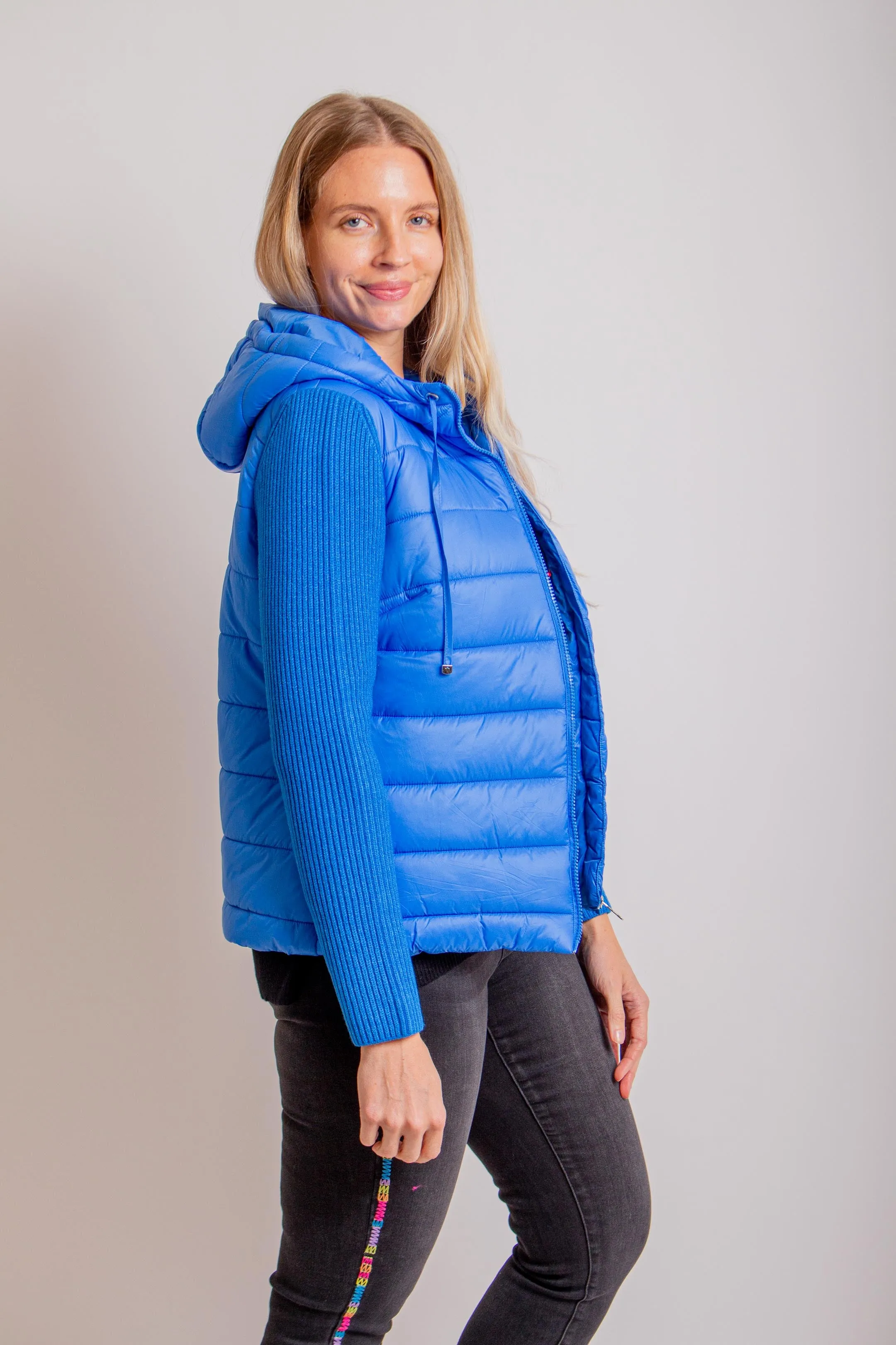 Blue Puffer Jacket w/ Sleeves