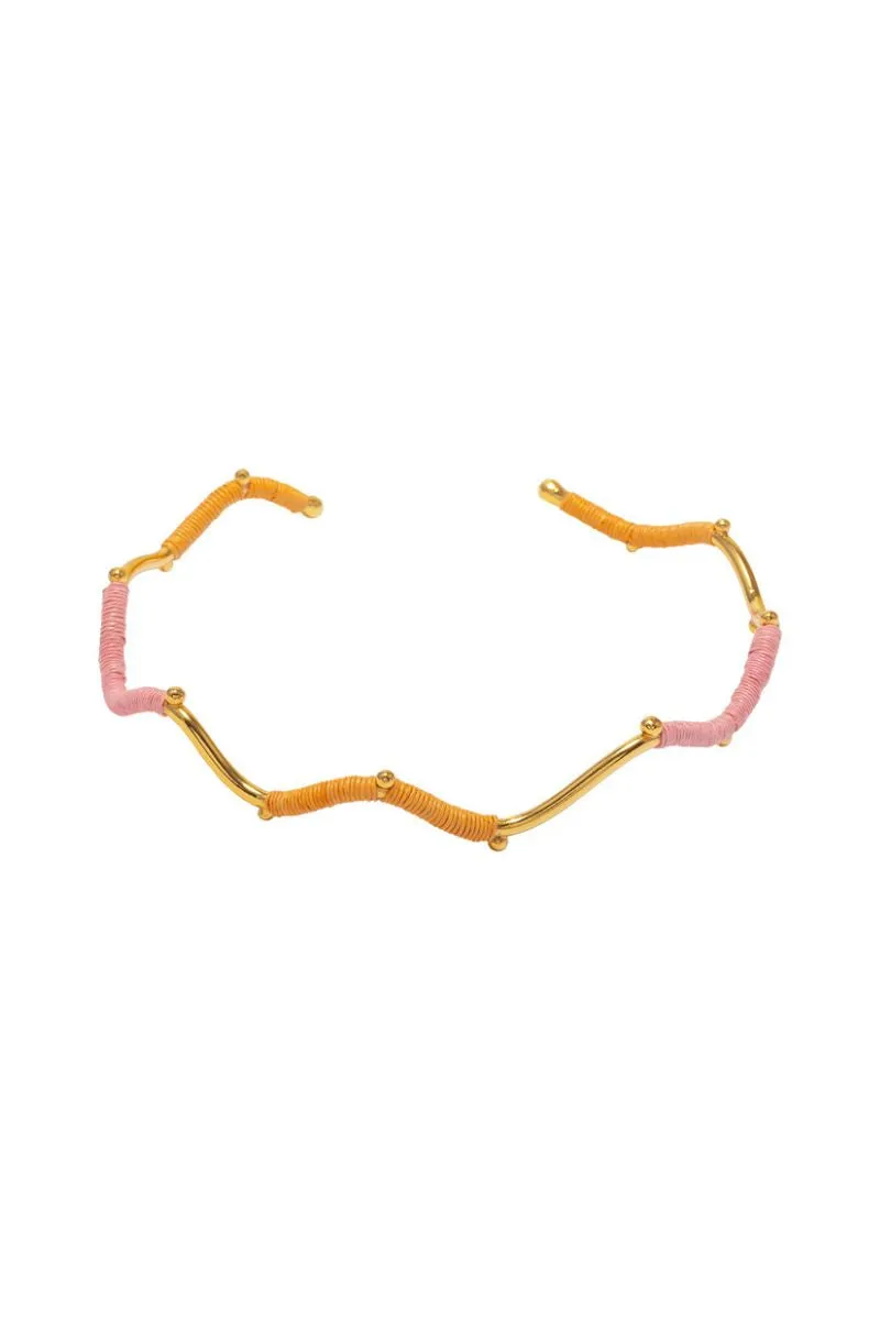 BONELIA CORAL AND PEACH CHOKER