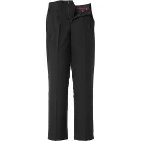 Boys Black Polyester Pants - Pleated Front - No Cuff