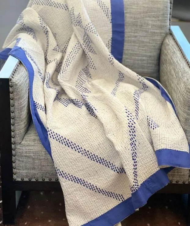 Capri Cotton Kantha Throw Quilt