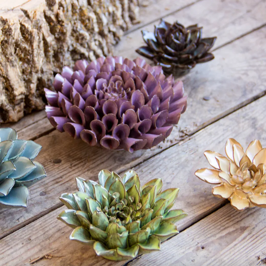 Ceramic Bloom: Purple Large Flower