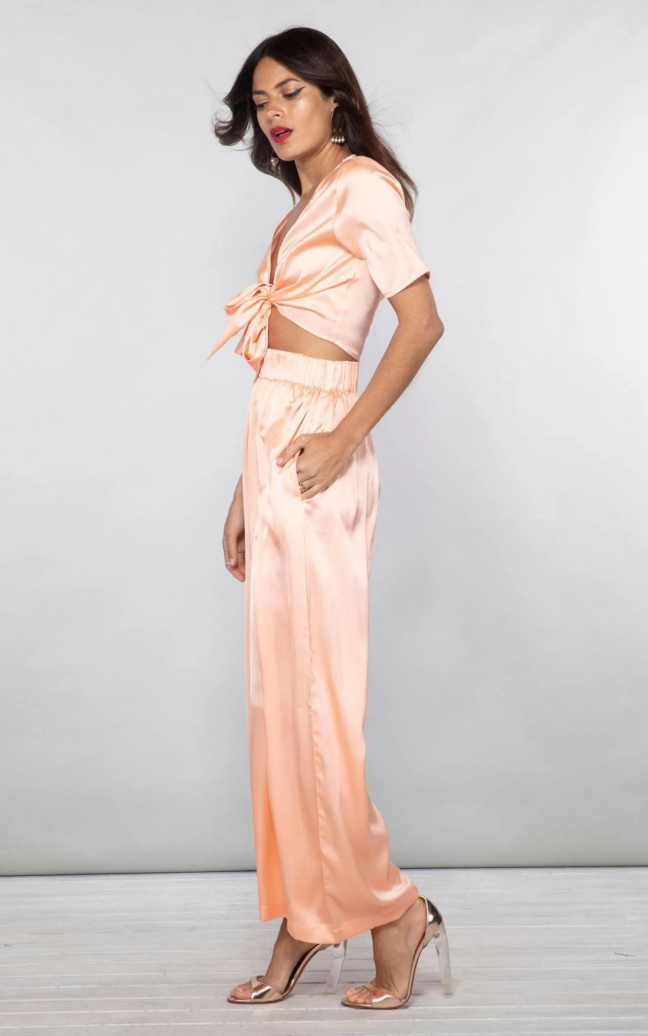 Chinchilla Trousers In Peach
