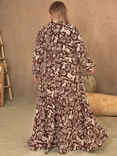Chocolate Cape Town Plus Size Long Sleeve Maxi Dress
