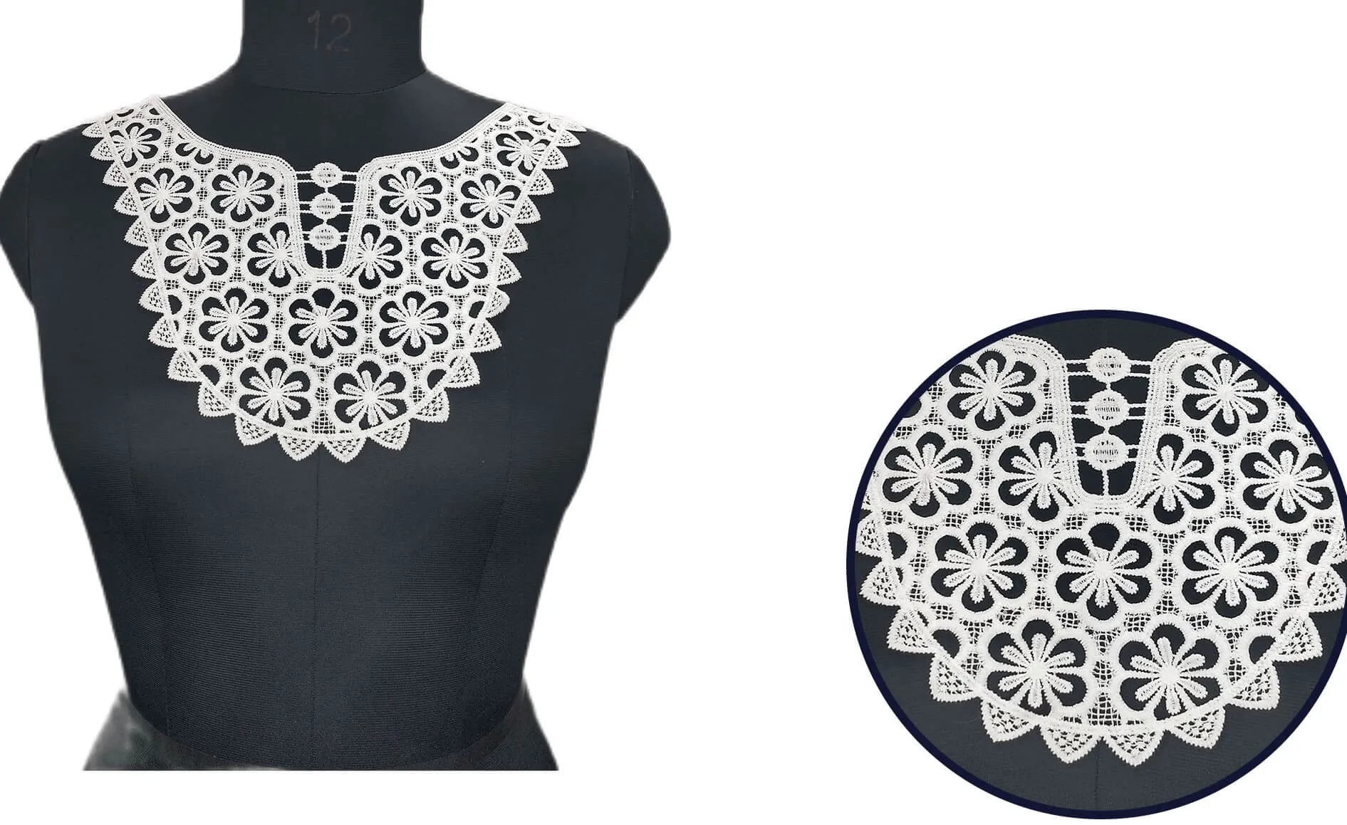 Daisies Flower Design Dyeable Neckline