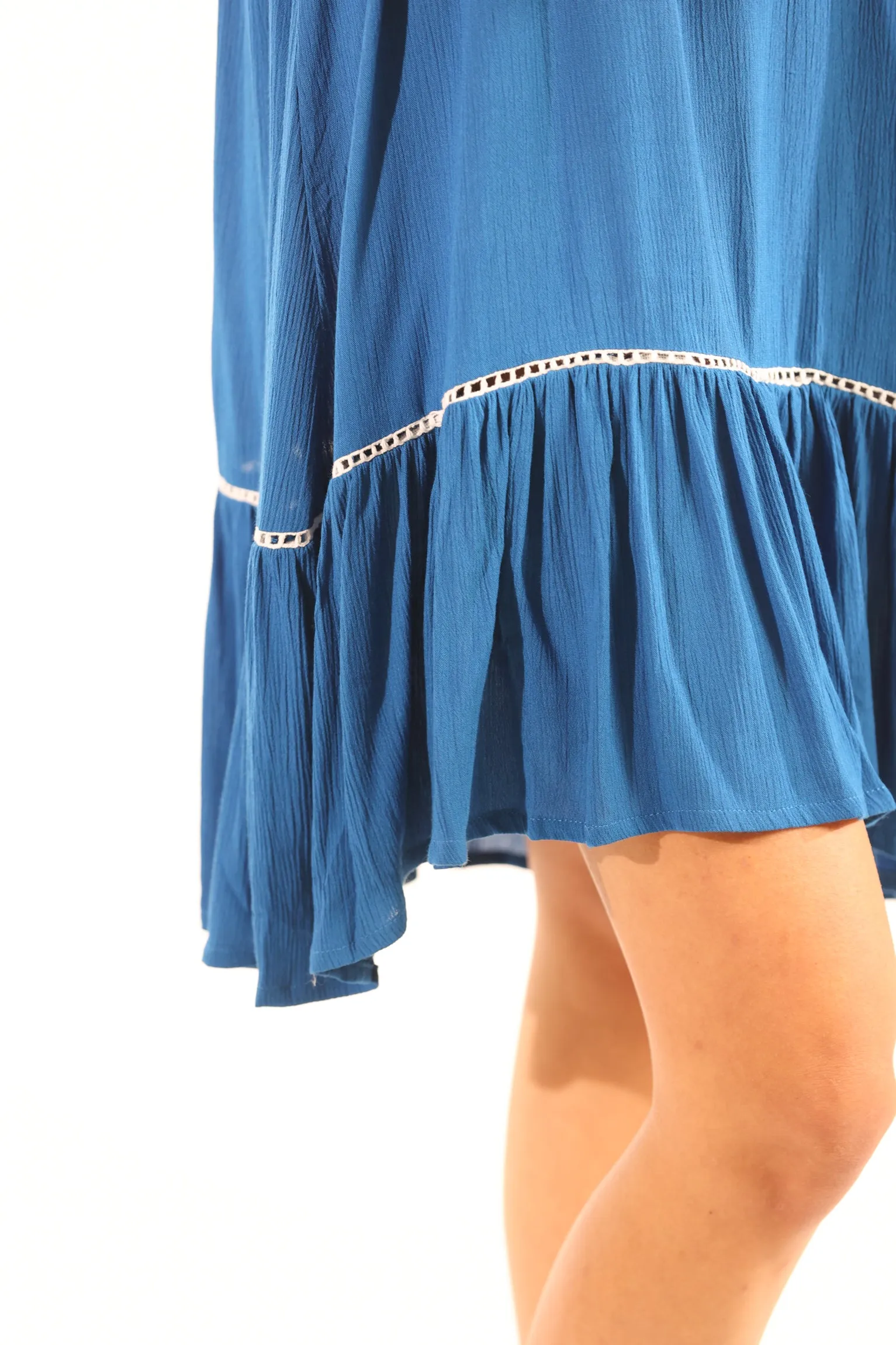 Day Tripper Mini Slip Dress in Atlantic