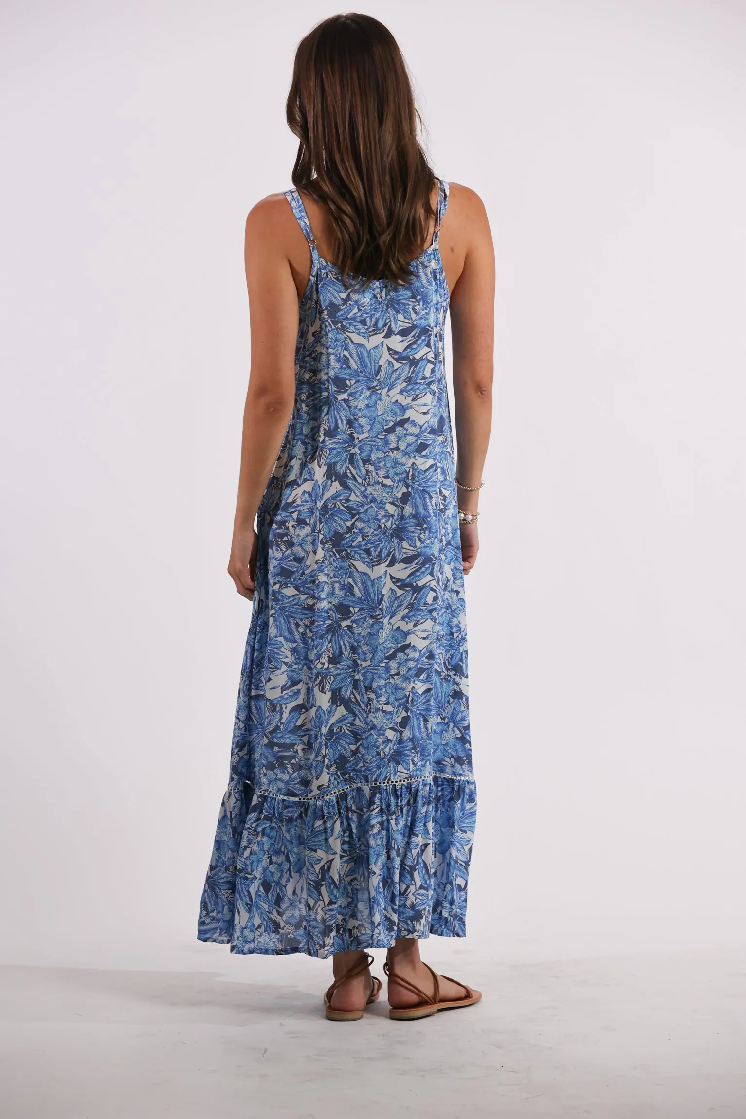 Day Tripper Slip Dress in Blue Grass