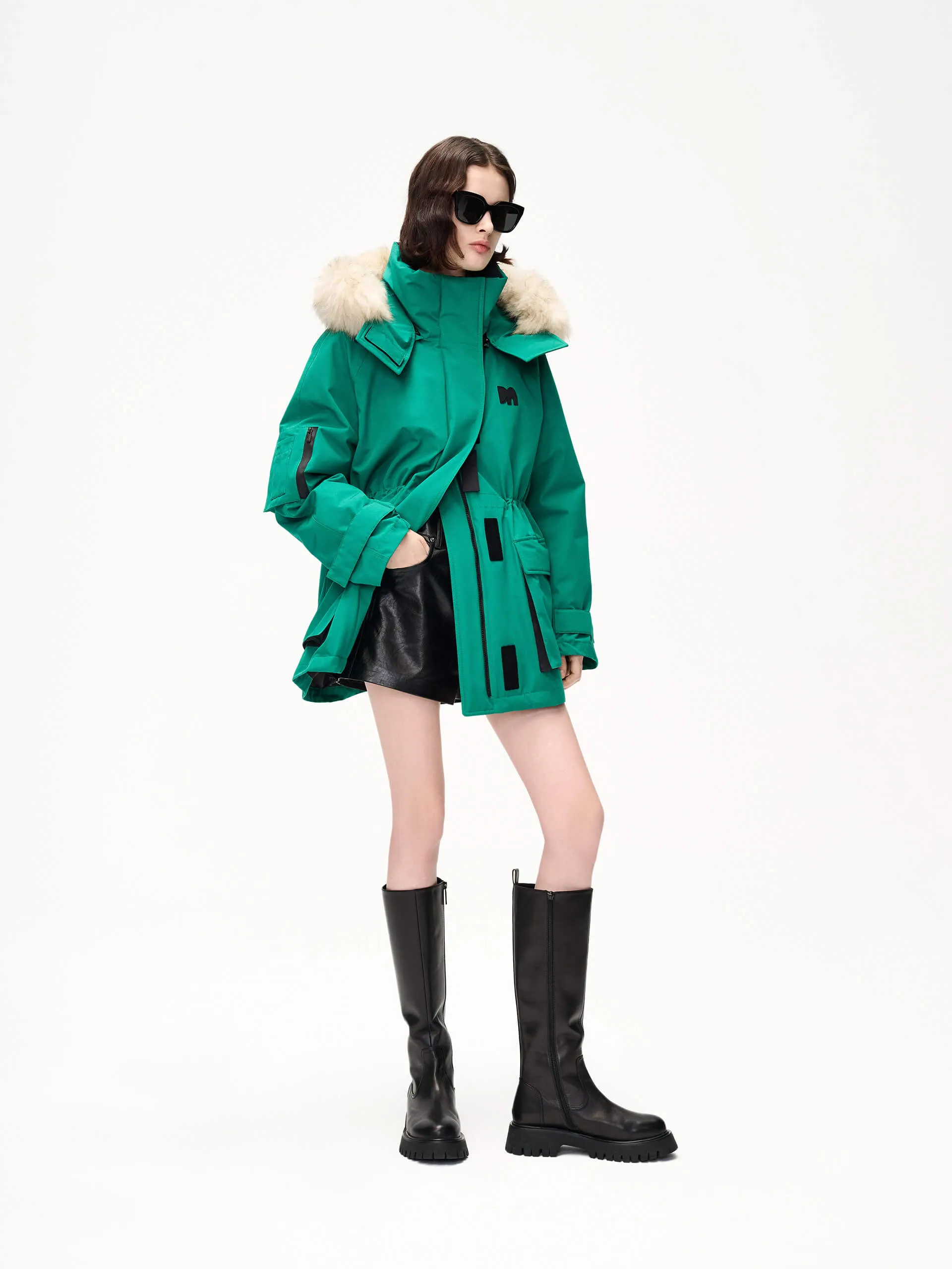 Detachable Hooded Mid Down Jacket