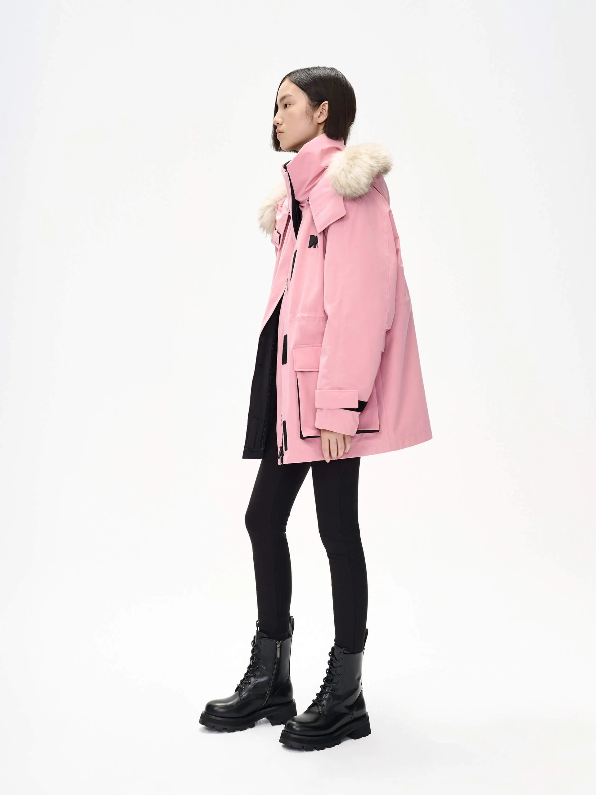 Detachable Hooded Mid Down Jacket