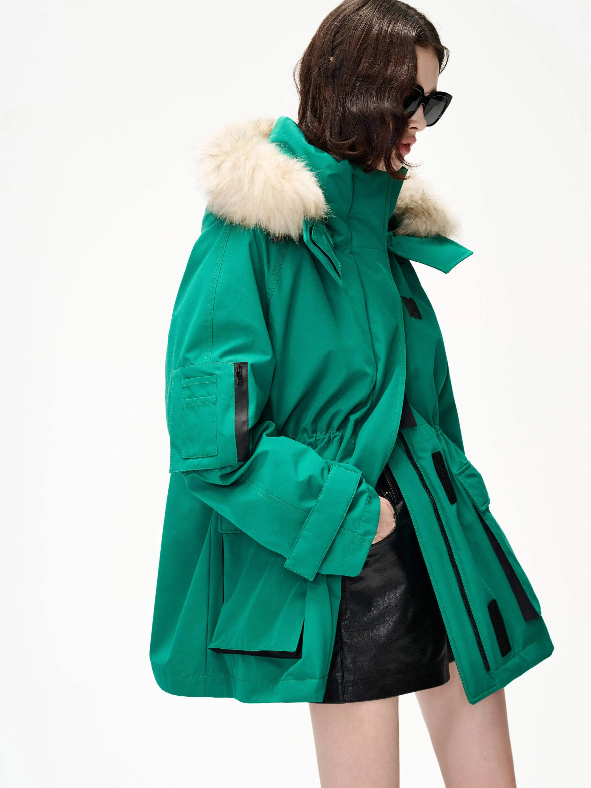 Detachable Hooded Mid Down Jacket
