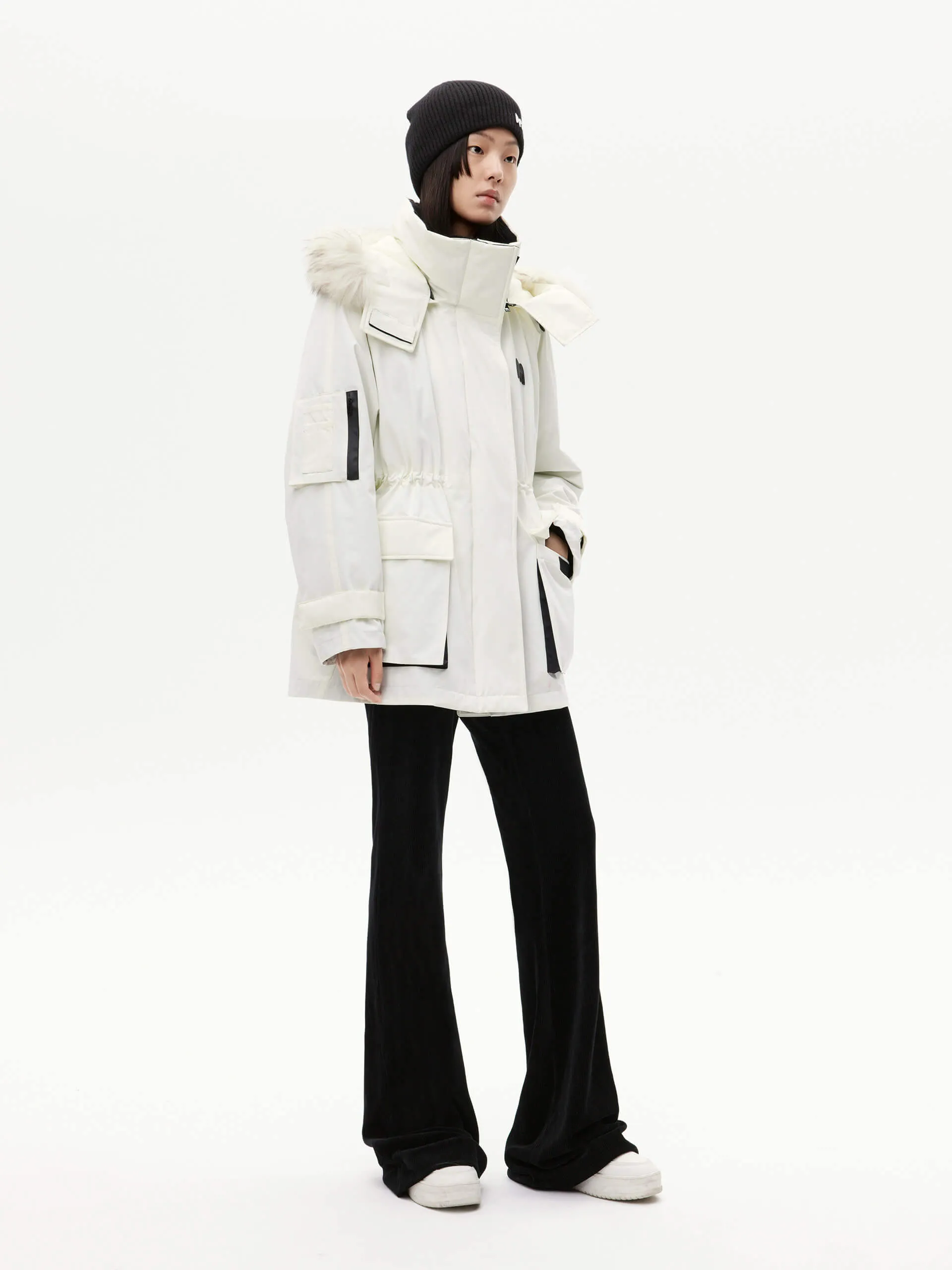 Detachable Hooded Mid Down Jacket