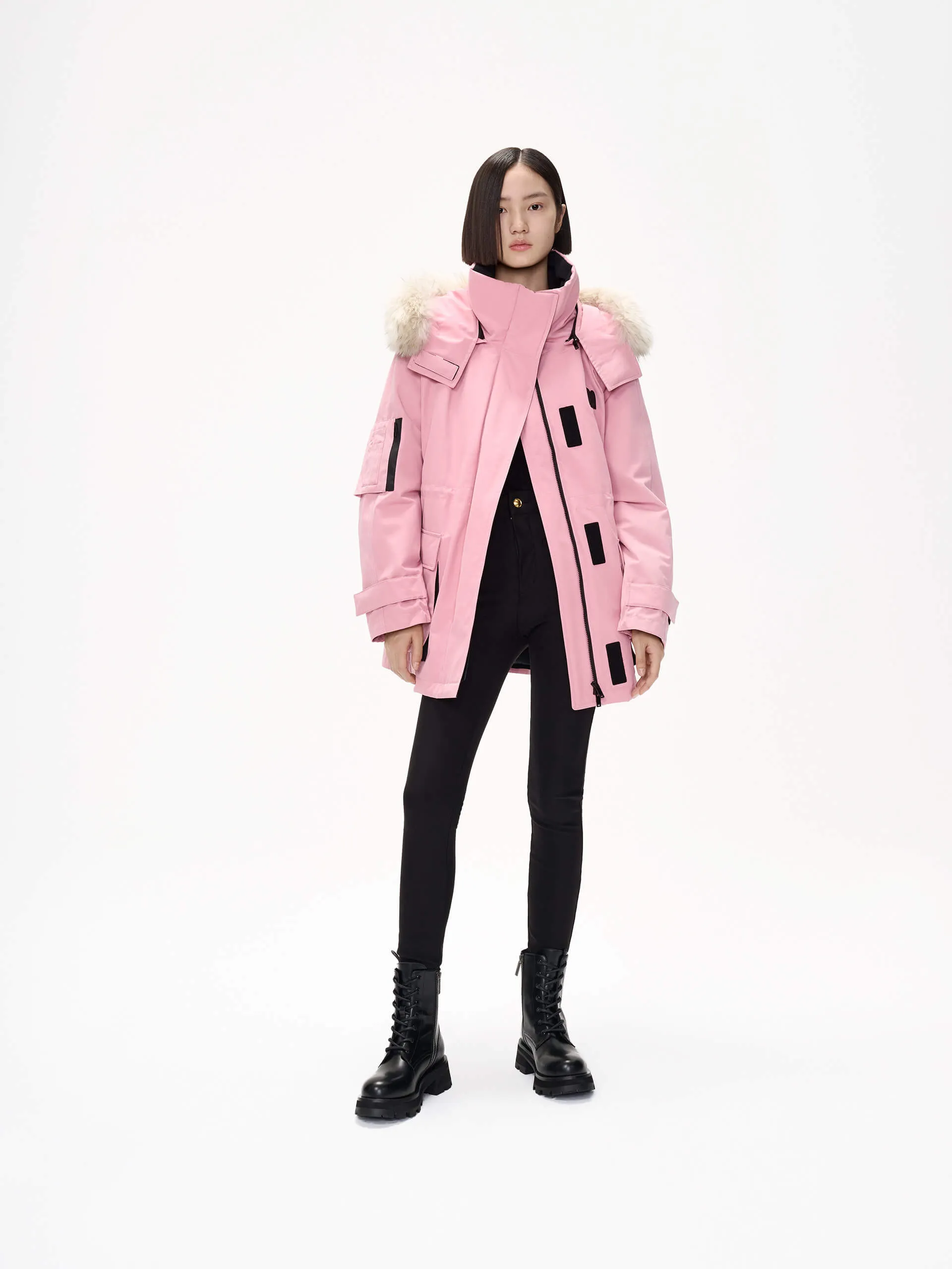 Detachable Hooded Mid Down Jacket