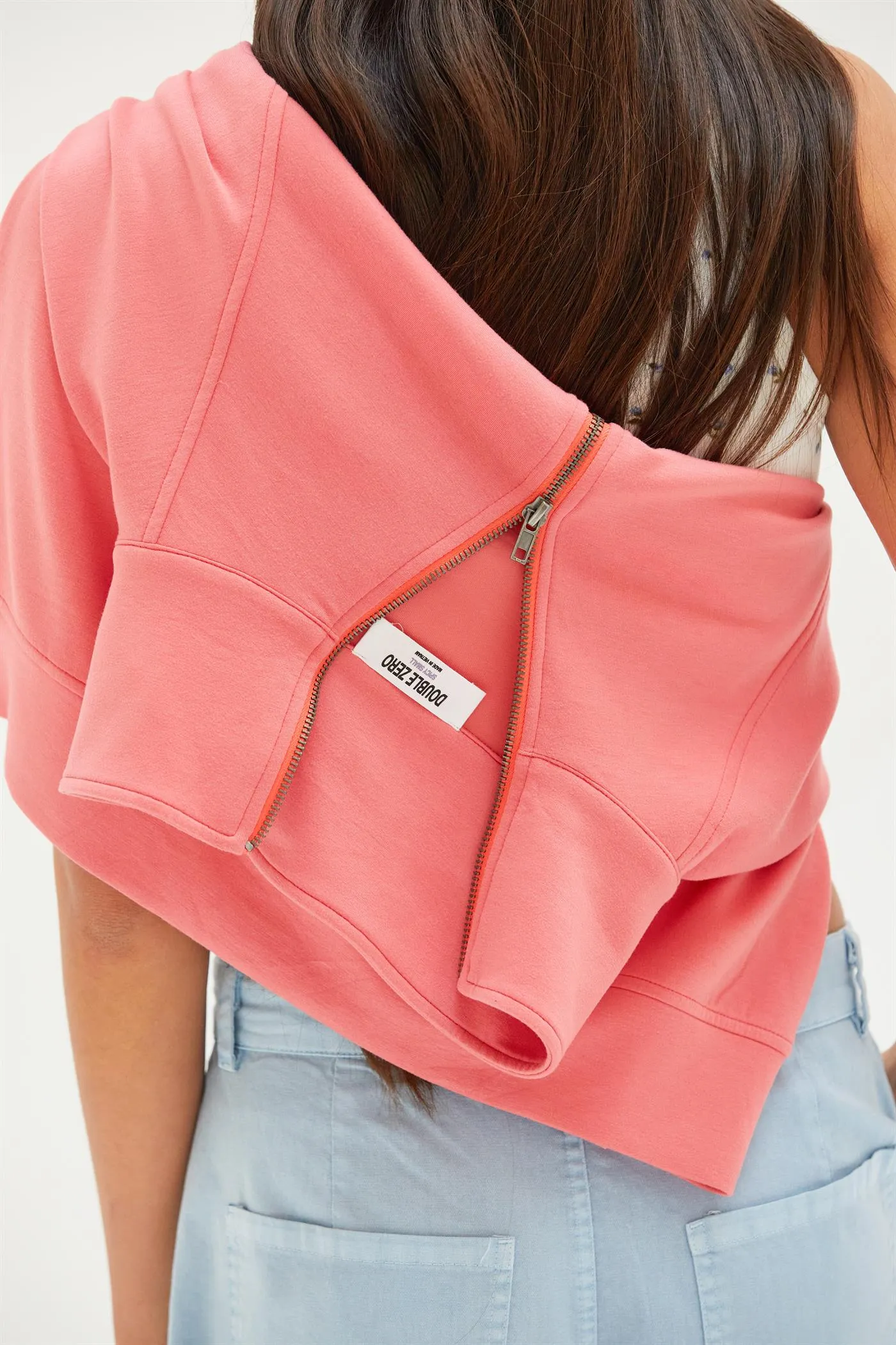 DZ25C724-High Neck Half Zip Pocket Sweatshirt