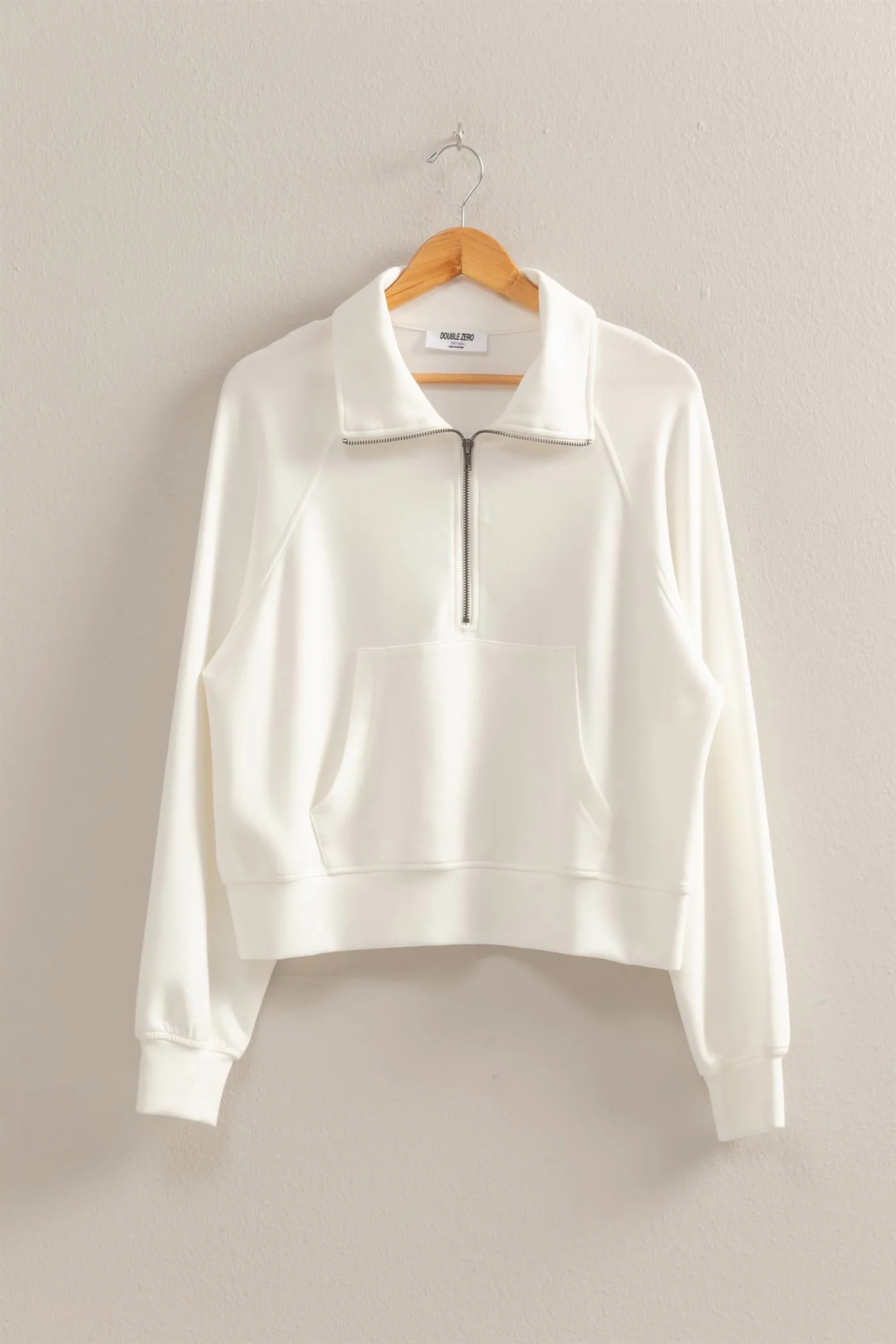 DZ25C724-High Neck Half Zip Pocket Sweatshirt