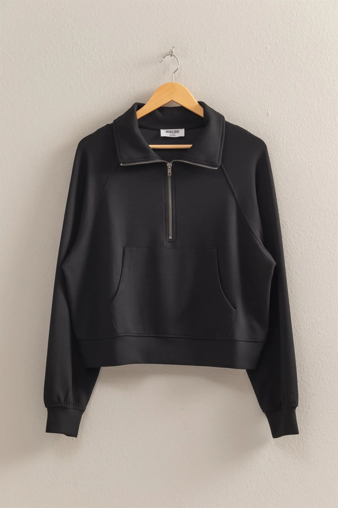 DZ25C724-High Neck Half Zip Pocket Sweatshirt