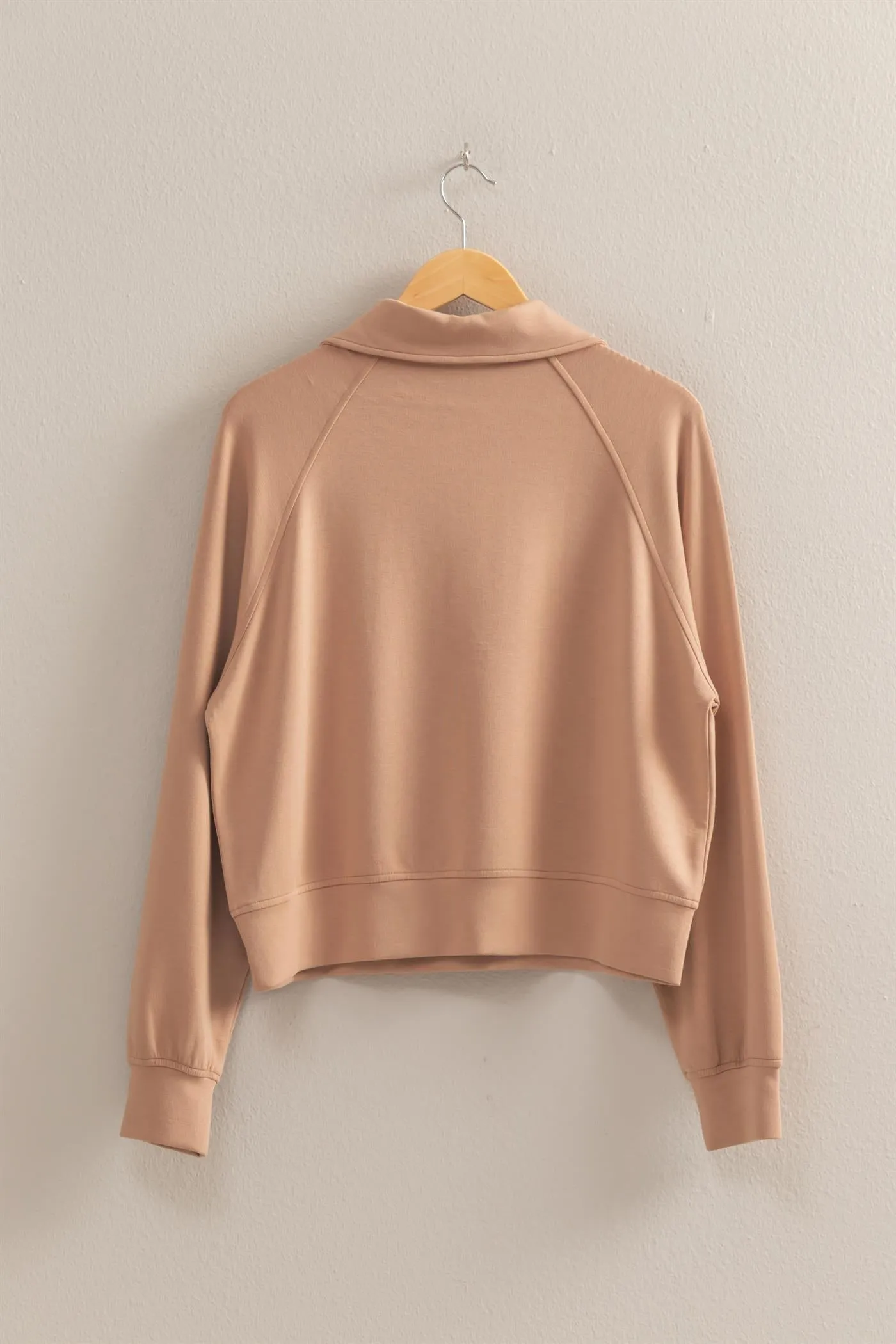DZ25C724-High Neck Half Zip Pocket Sweatshirt