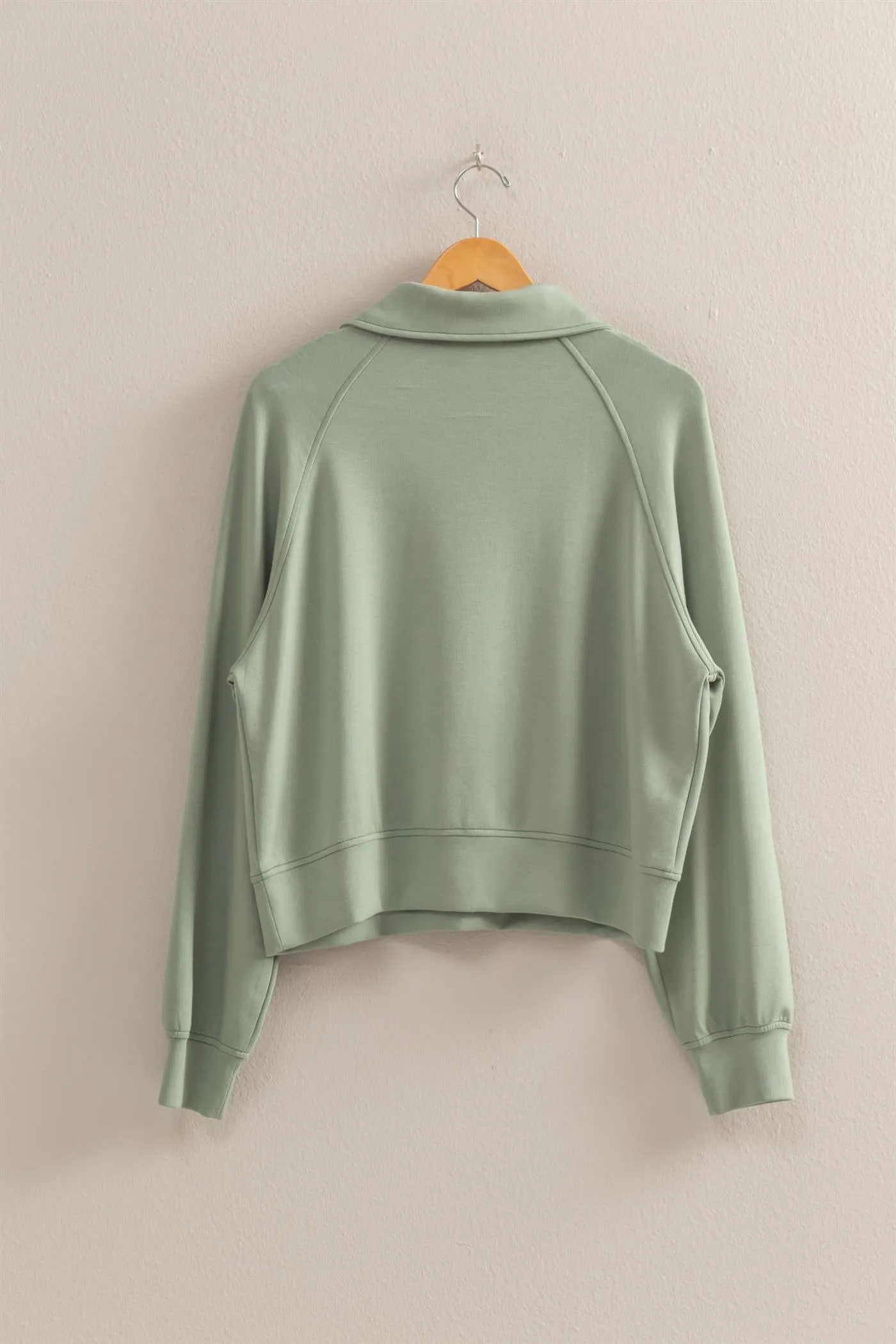 DZ25C724-High Neck Half Zip Pocket Sweatshirt
