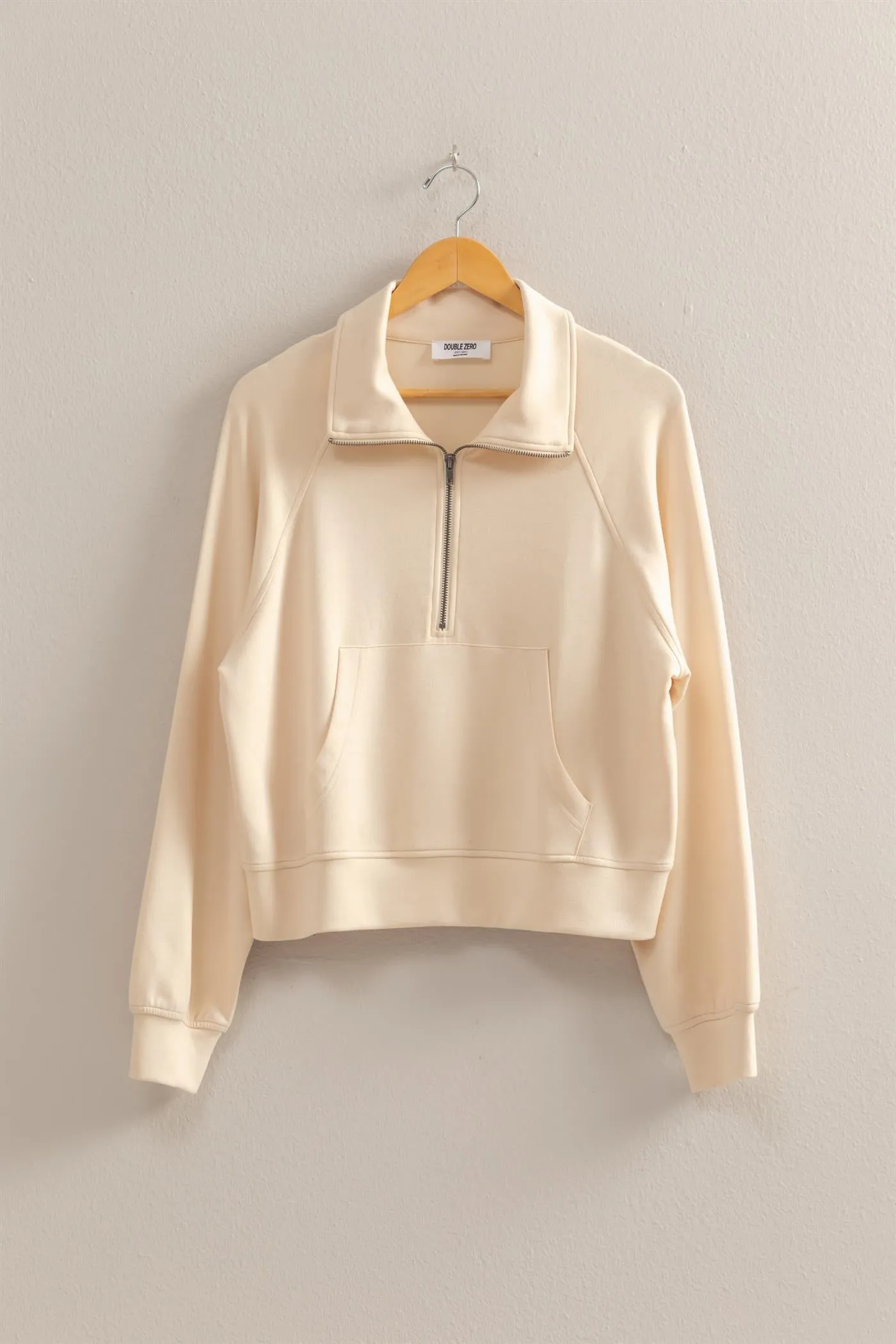 DZ25C724-High Neck Half Zip Pocket Sweatshirt