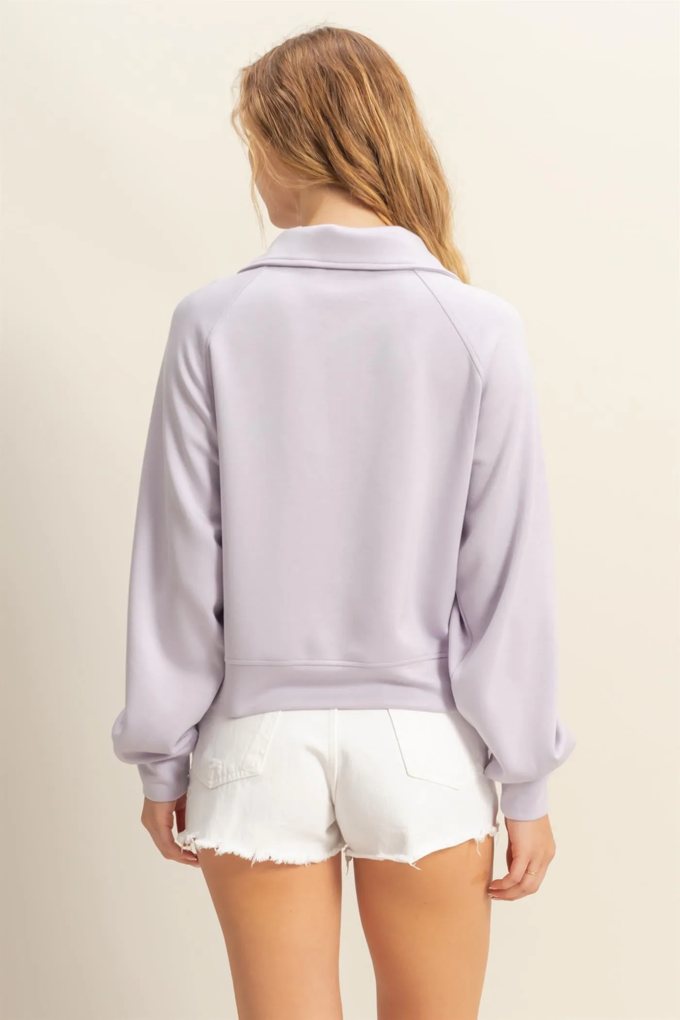 DZ25C724-High Neck Half Zip Pocket Sweatshirt