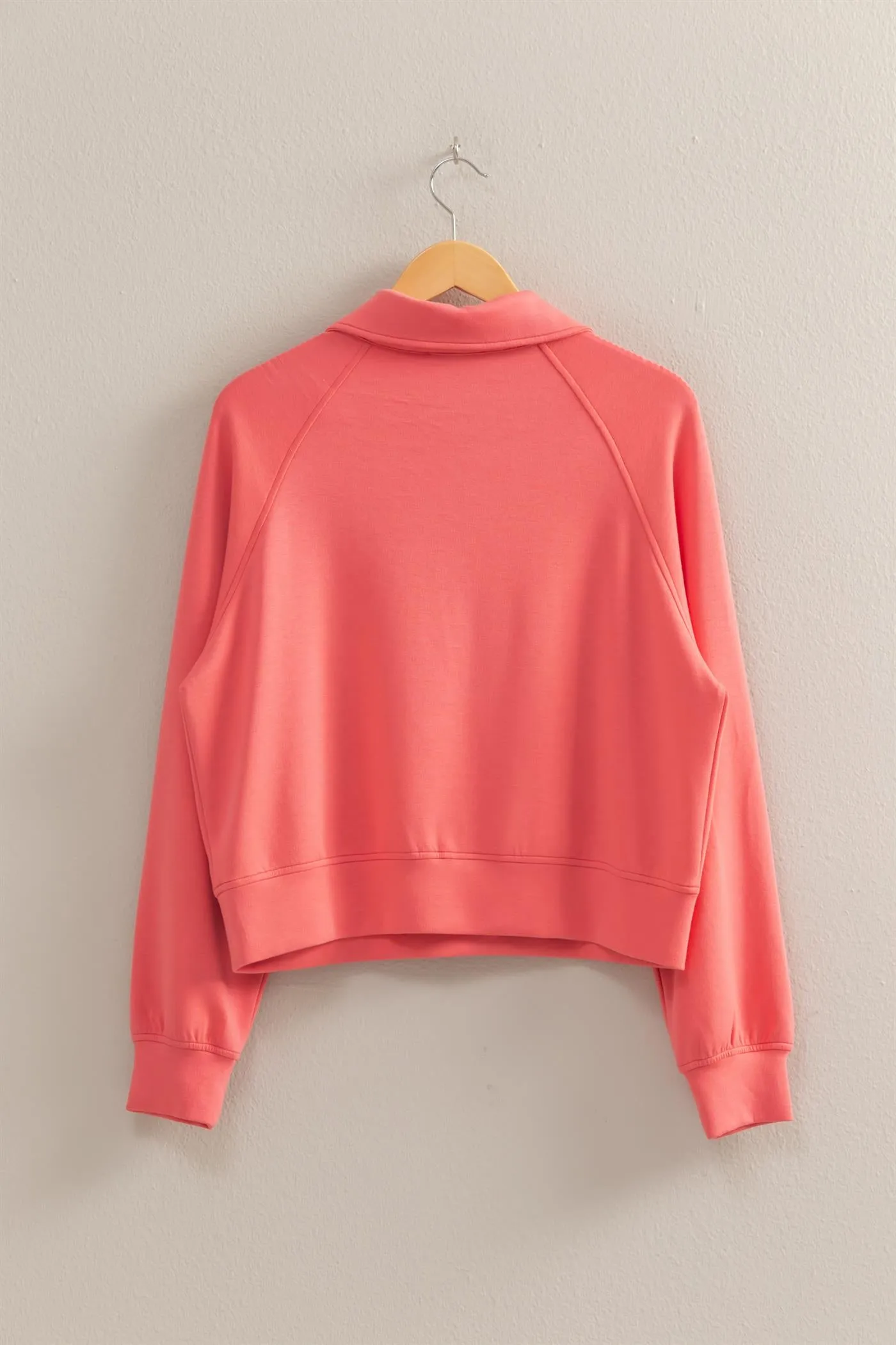 DZ25C724-High Neck Half Zip Pocket Sweatshirt