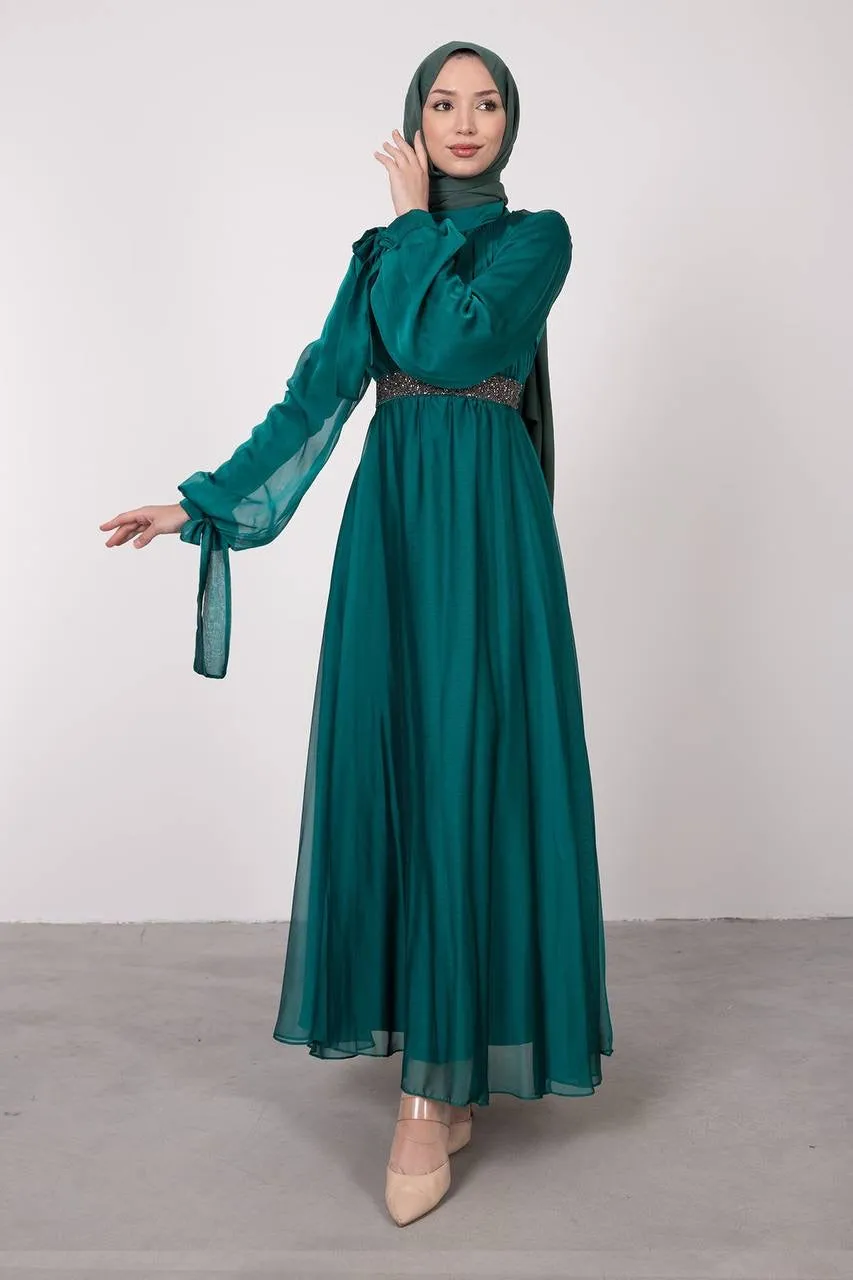 Evening Dress - Modest - Black || S23
