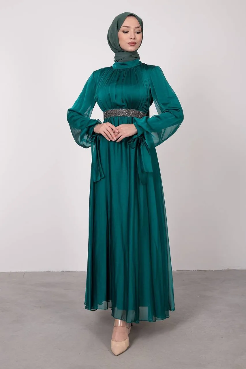 Evening Dress - Modest - Black || S23