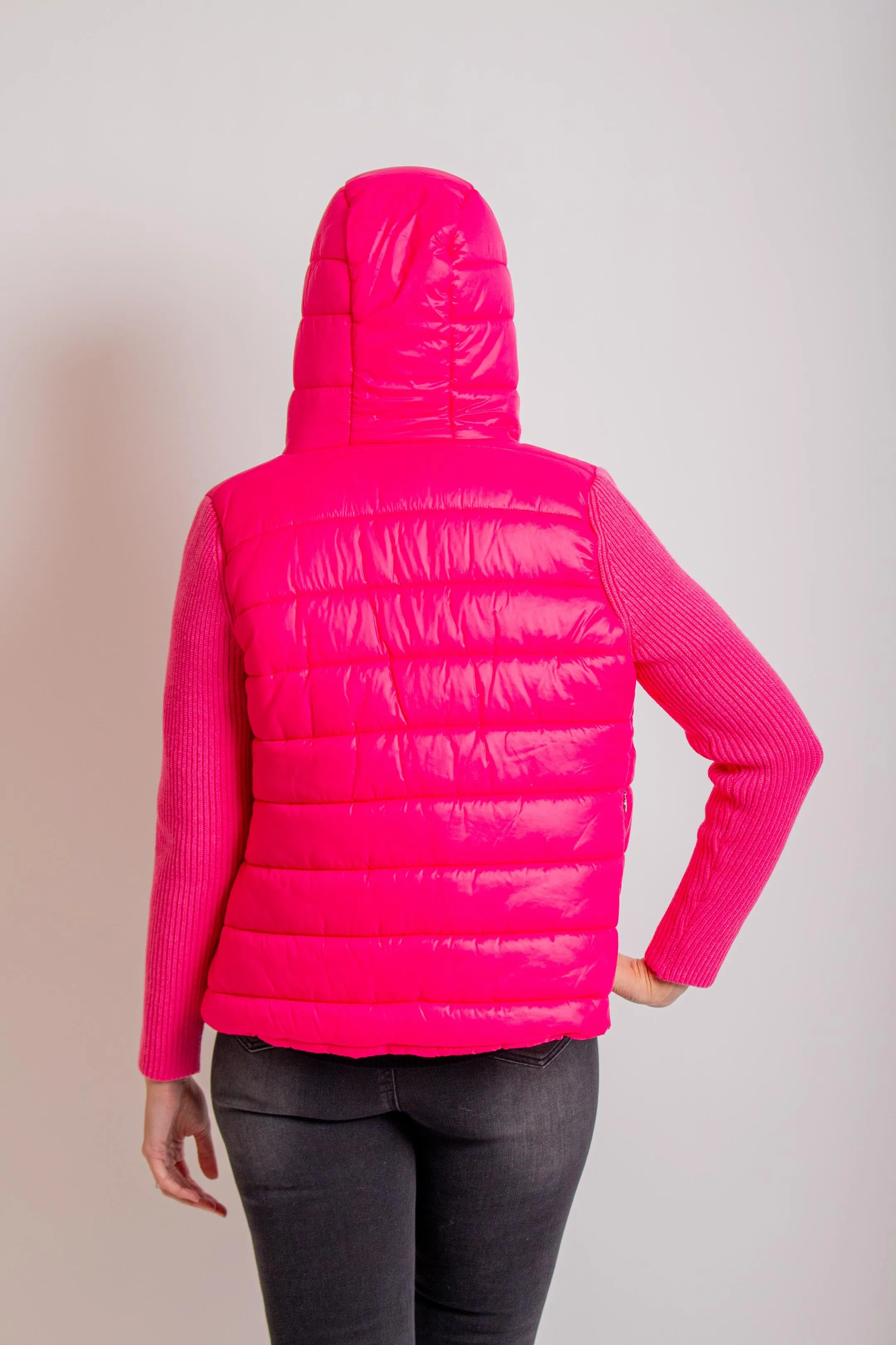 Fuchsia Puffer Jacket w/ Sleeves