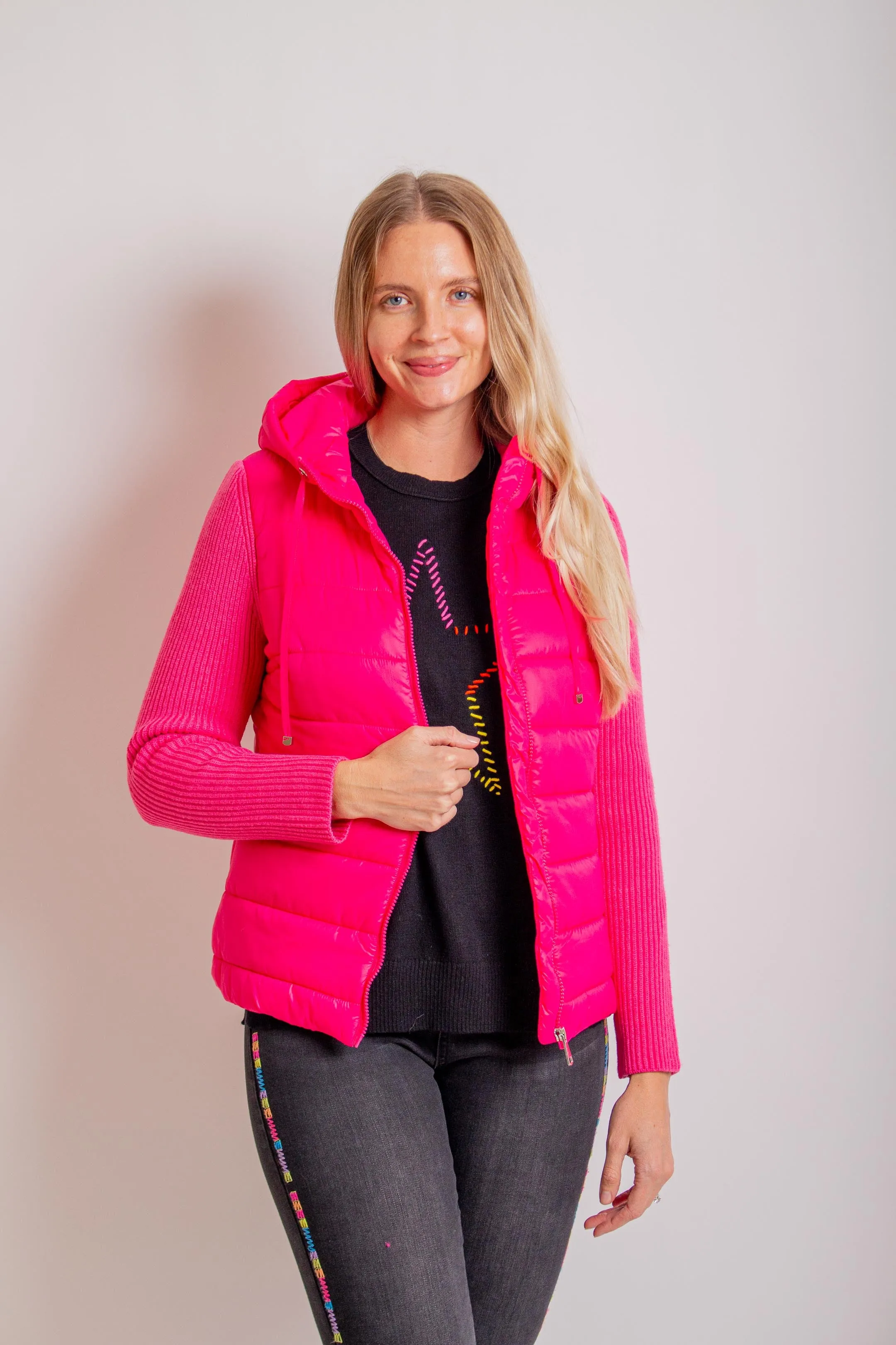 Fuchsia Puffer Jacket w/ Sleeves