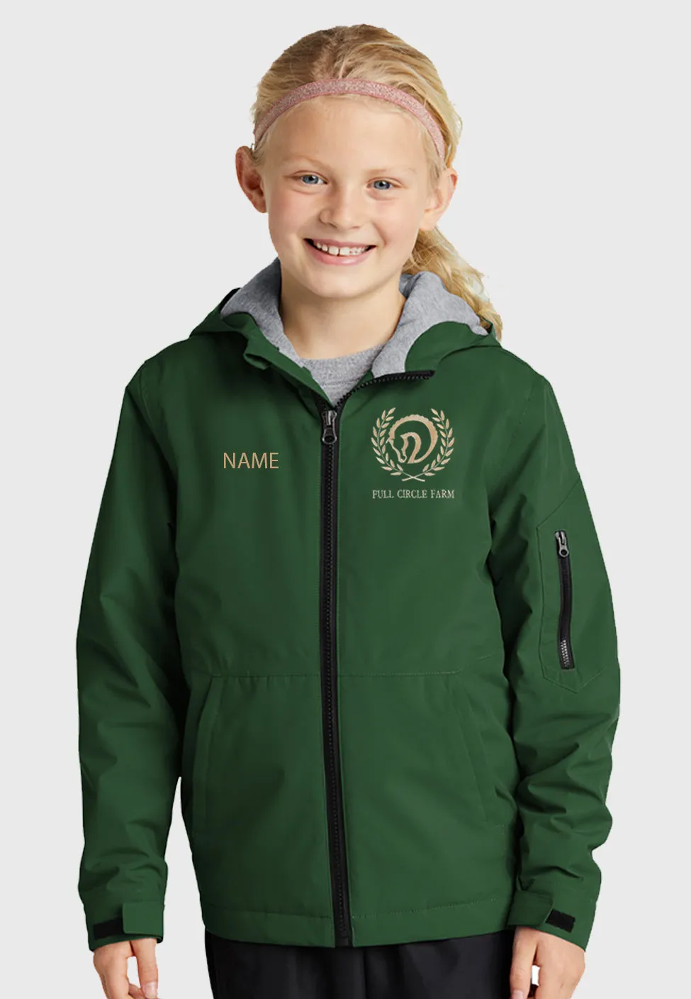 Full Circle Farm Sport-Tek Waterproof Insulated Jacket, Adult (unisex) and Youth Sizes
