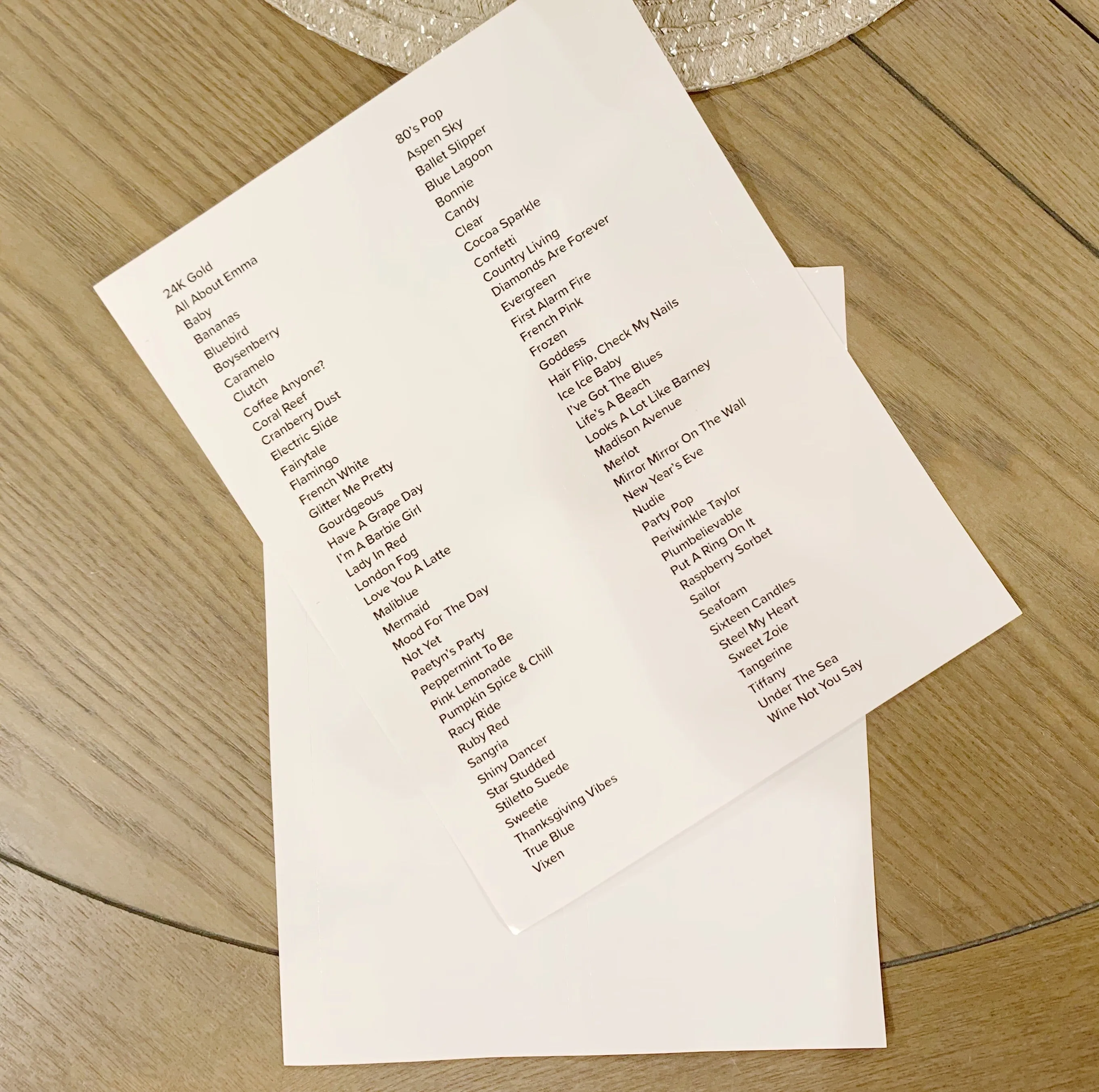 Glitzy Dip Swatch Labels