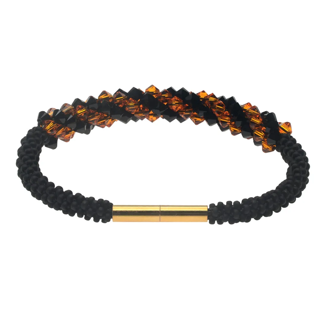 Glitzy Halloween Kumihimo Bracelet