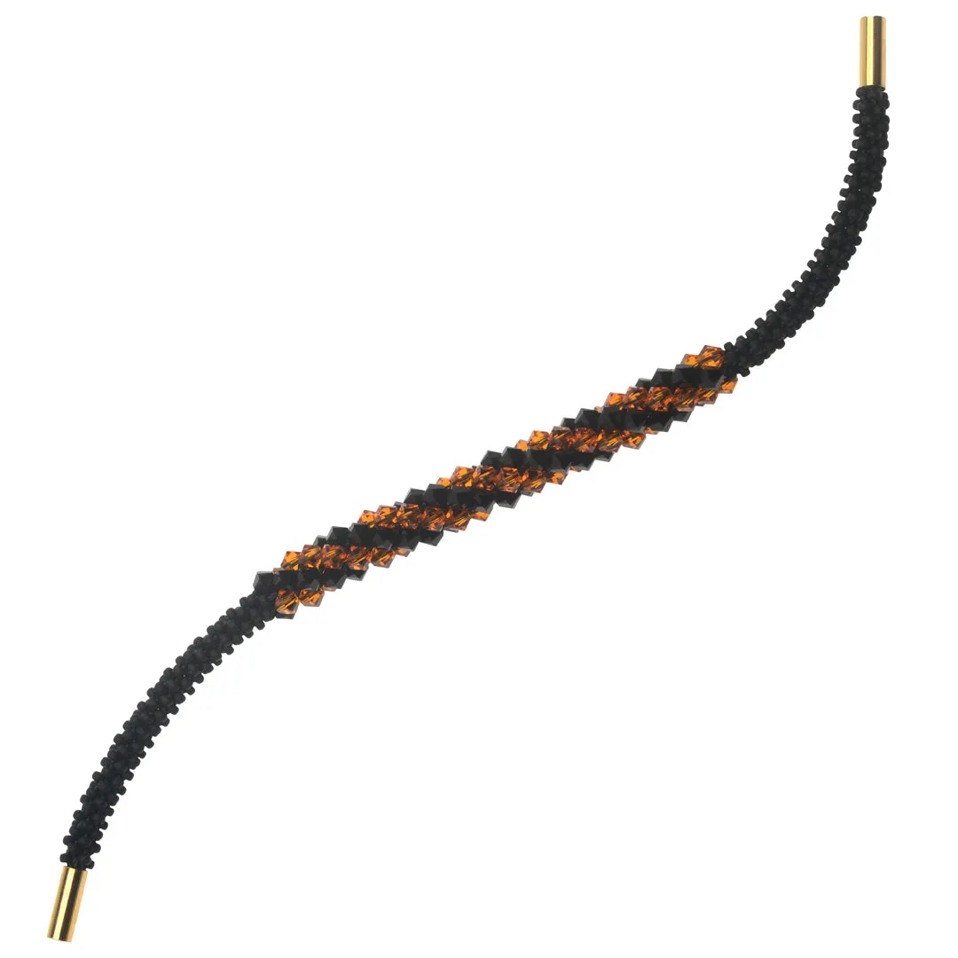Glitzy Halloween Kumihimo Bracelet