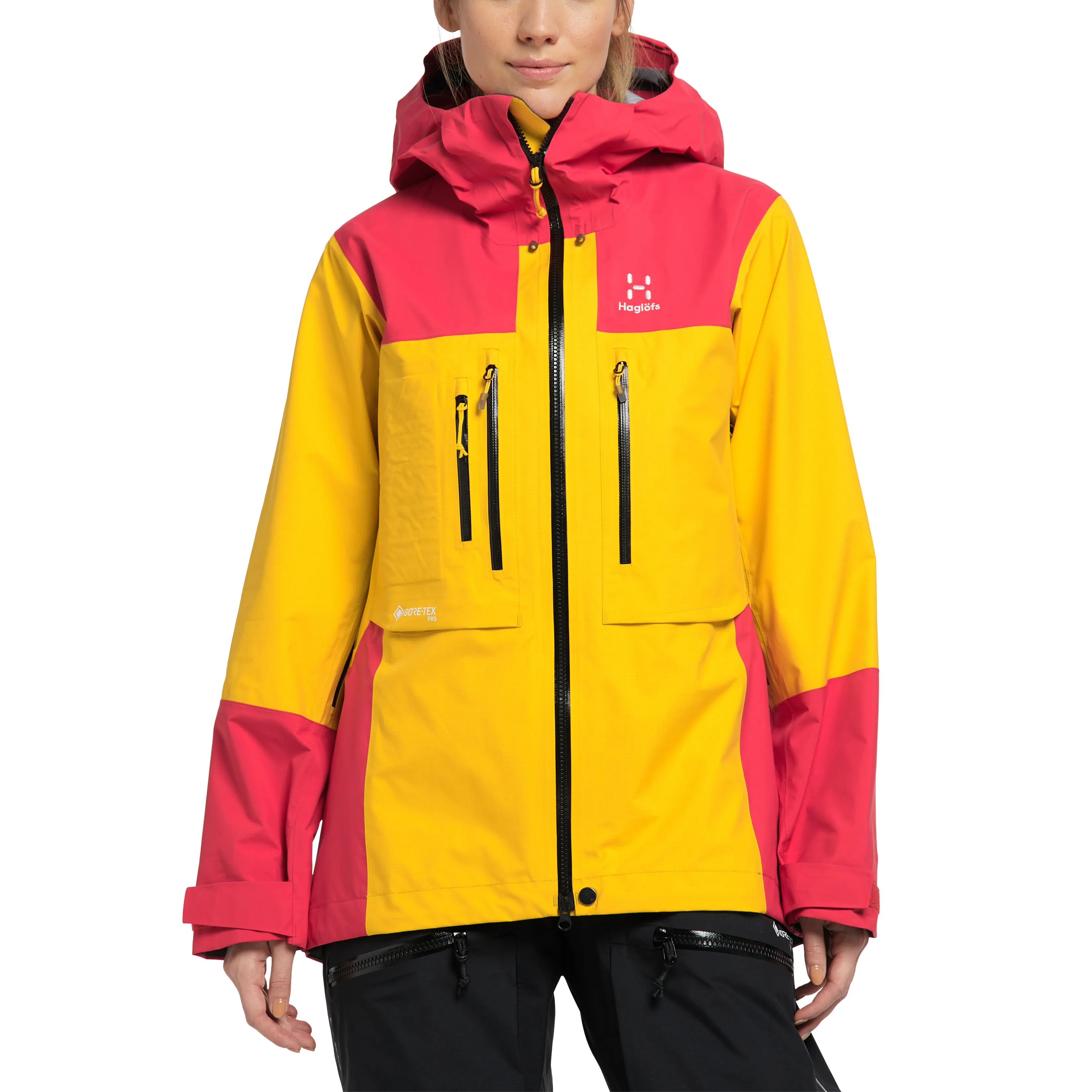 Haglöfs Roc Nordic Gore-Tex Pro Jacket Women Pumpkin Yellow/Hibiscus Red | Buy Haglöfs Roc Nordic Gore-Tex Pro Jacket Women Pumpkin Yellow/Hibiscus Red here | Outnorth