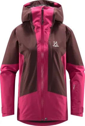 Haglöfs Women&#x27;s Lumi Jacket Deep Pink/Burgundy Brown | Buy Haglöfs Women&#x27;s Lumi Jacket Deep Pink/Burgundy Brown here | Outnorth