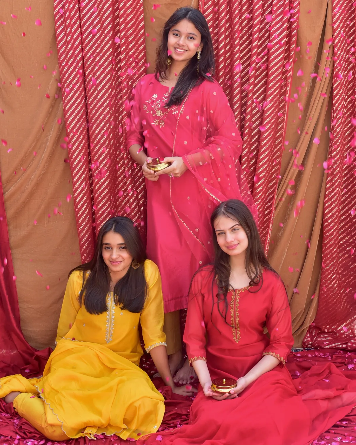 Hand crafted Chanderi Pink Kurta