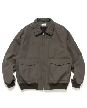 Heavy Twist Nylon Flight Jacket Khaki
