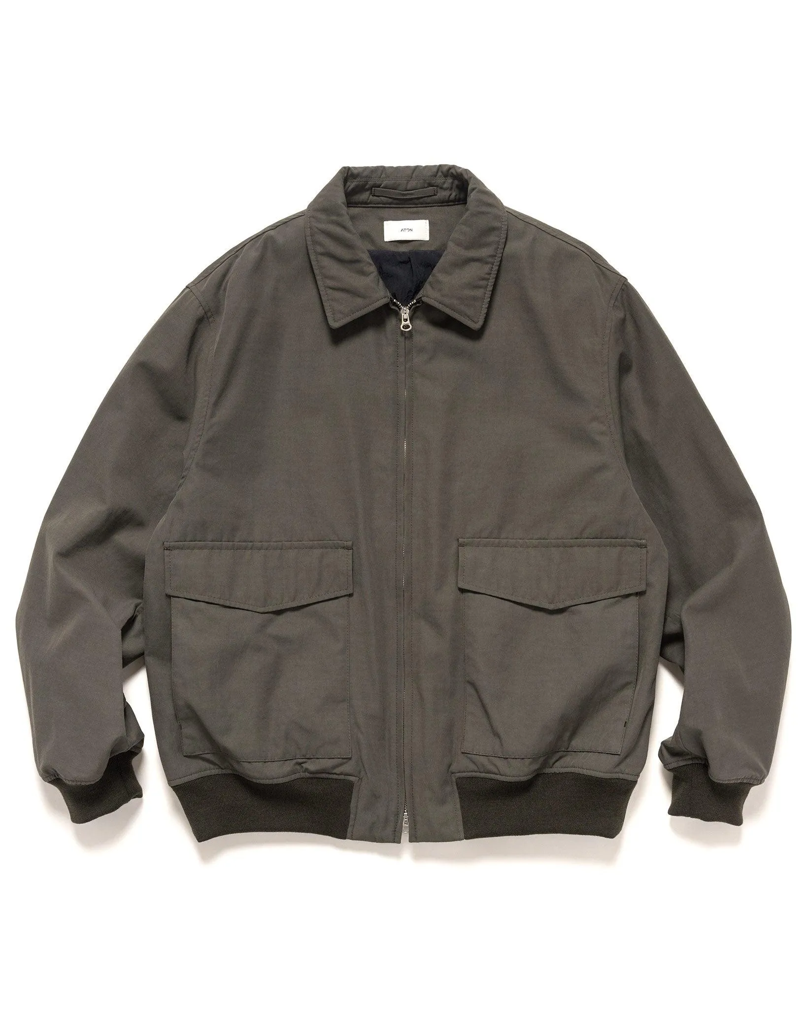 Heavy Twist Nylon Flight Jacket Khaki