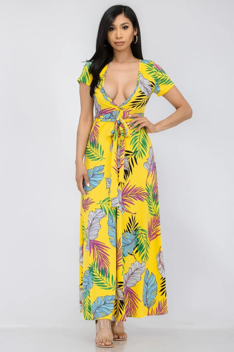 HH517X-NEON PLM - SHORT SLEEVE MAXI DRESS