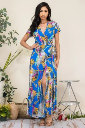 HH548R-NAT - SHORT SLEEVE MAXI DRESS